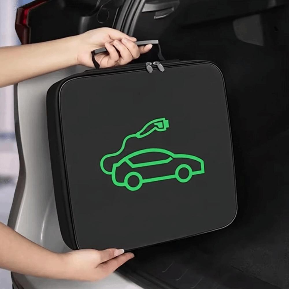 Spacious Inner Space EV Charging Cable Storage Bag Car Charging Cable Organizer Bag  Outdoor Use