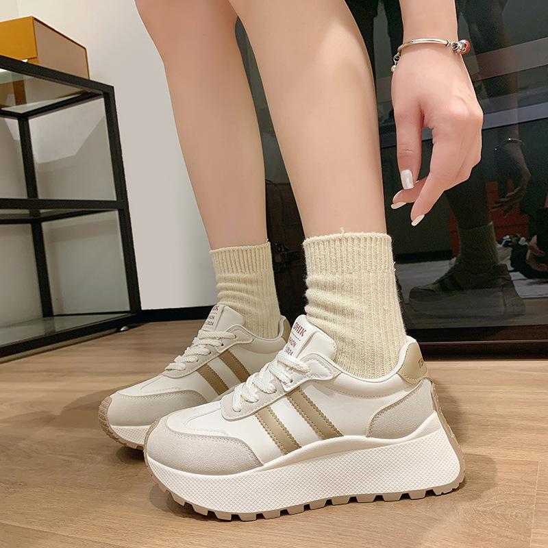 

Массивные кроссовки для женщин, осенняя мода, добавляющая высоты, кроссовки для бега, женская повседневная обувь на шнуровке, вулканизированная обувь Zapatillas De Mujer 2025 40