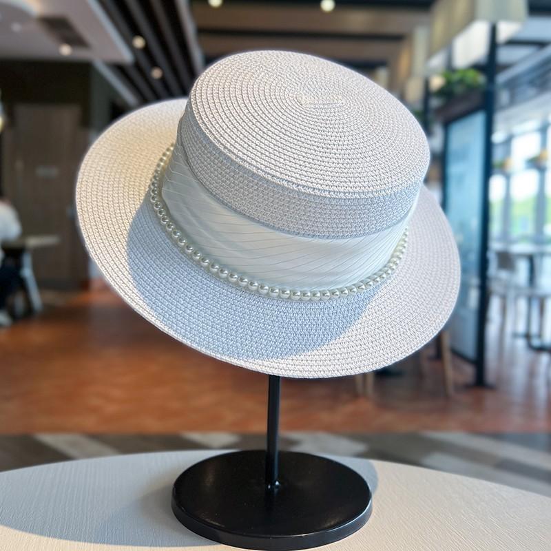 Seaside Beach Hat Lace Straw Hat Children Summer Visor Breathable Sunscreen Bucket Hat Vacation Style Straw Hat