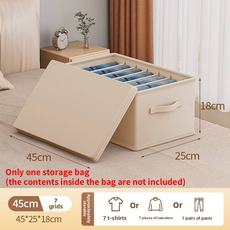 Clothes Storage Box With Divided Compartments For Wardrobe Organization And Home Use