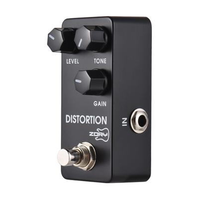 ZORY Gitar Distorsiyon Efektleri Pedalı SEVİYE/TON/KAZANÇ DC 9V 6.35mm Giriş/Çıkış Arayüzü Alüminyum