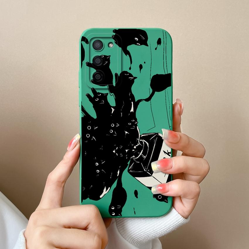 Hülle Für Oppo A56 A57 A58 A59 A60 A72 A75 A78 A79 A83 A91 A92 Handytaschen Niedliches Anime-Haustier-Muster Flüssigsilikon Premium Schutzhülle Für Oppo Capa