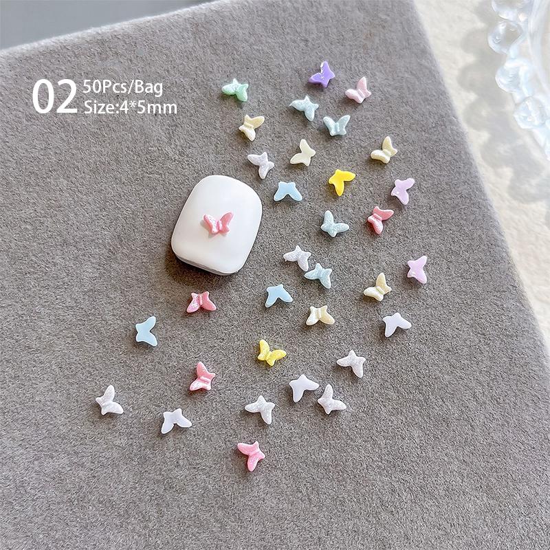 50 ks mini kosočtvercové kamínky na nehty s plochým dnem, AB barva, zdobení nehtů, křišťálové drahokamy, oslnivá manikúra, 3D dekorace na nehty