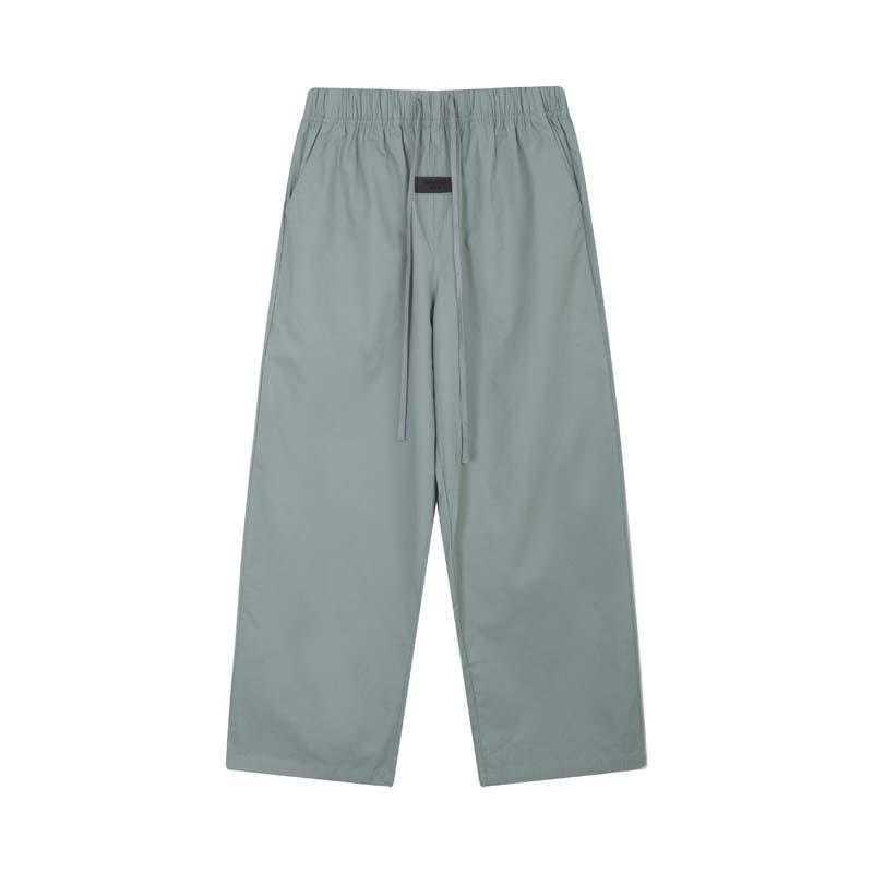24SS New FOG Main Line Solid Color Nylon Drawstring Trousers Straight Casual Wide-leg Trousers Men and Women of the Same High Street Autumn