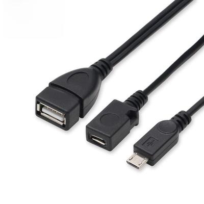 Micro USB OTG Cable with Power Supply for Tablet/Phone & External Card Reader