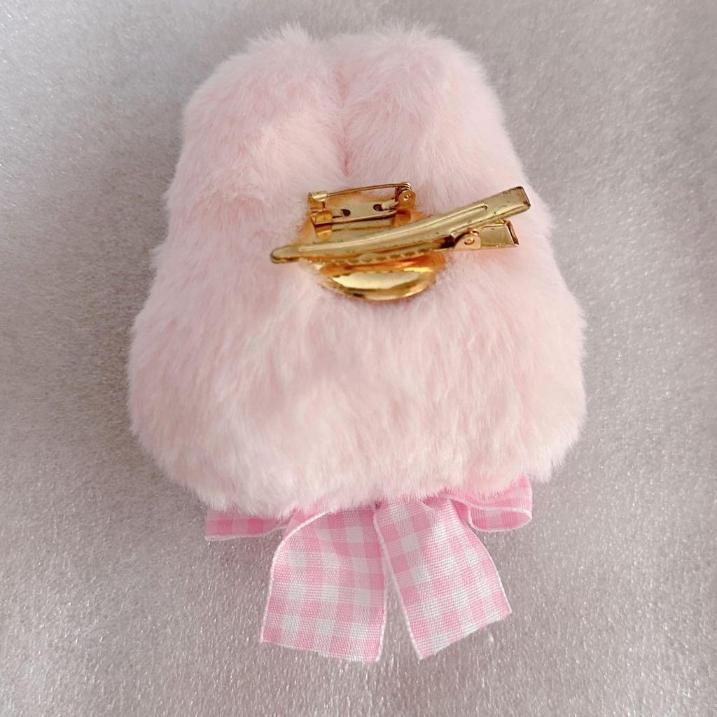 [USED] Rainbow Rabbit Popular Artist Felt Plush Toy Teddy Bear Handmade