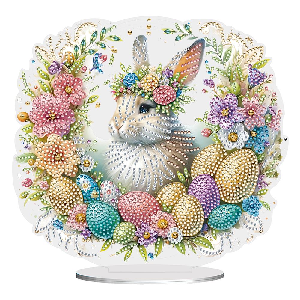 Special Shape Egg Easter 5D DIY Diamond Art Tabletop Decorations Bedroom Table Decoration Diamond Painting Desktop Ornaments Kit