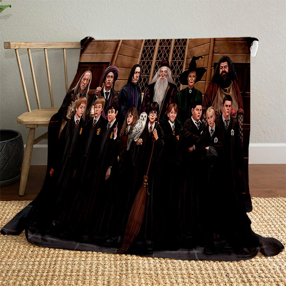 1pc Harry Potter Hogwarts Professor Outdoor Flannel Throw Blanket All Season Soft Warmth,Home Decor 1031256