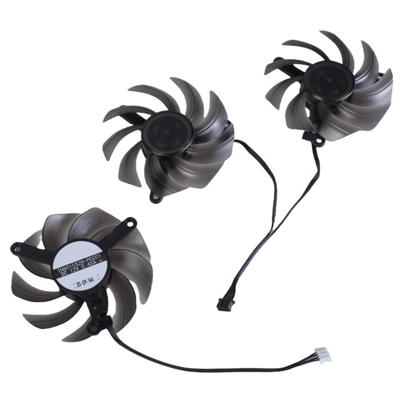 80mm 12V 4Pin Graphics Card Cooling Fan for RTX3060 Ti 3070 3070Ti 3080 3080Ti Coolers VGA Fan as Fan Replacement TH8015S2H-PCC01