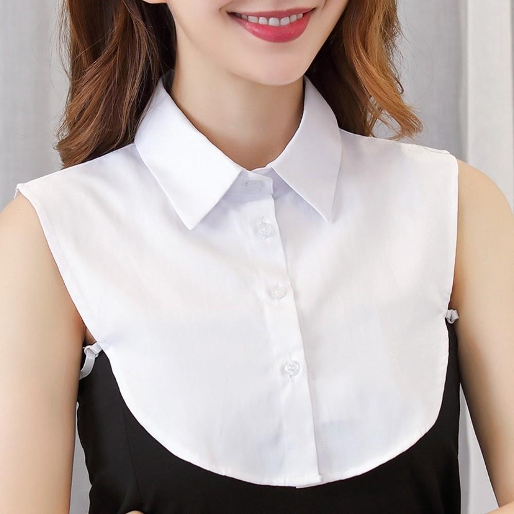 Fashion Half Shirt Style Fake Collar Versatile False Blouse Collar Lapel Half Shirt  Women Men