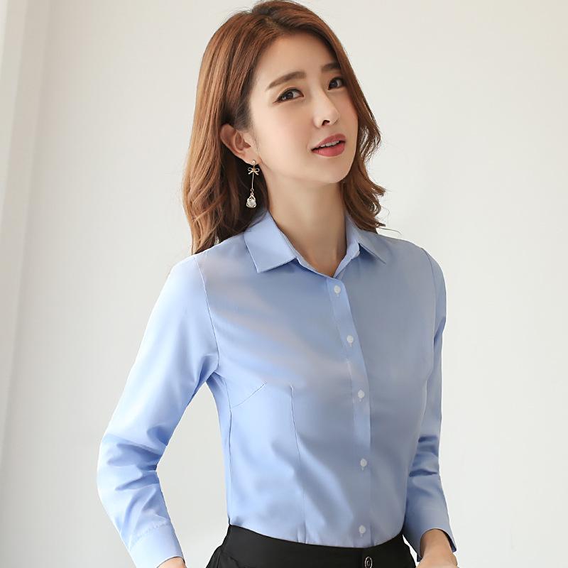 Camicetta Bianca da Donna a Maniche Lunghe con Scollo Quadrato - Abbigliamento da Lavoro Professionale Stile Coreano