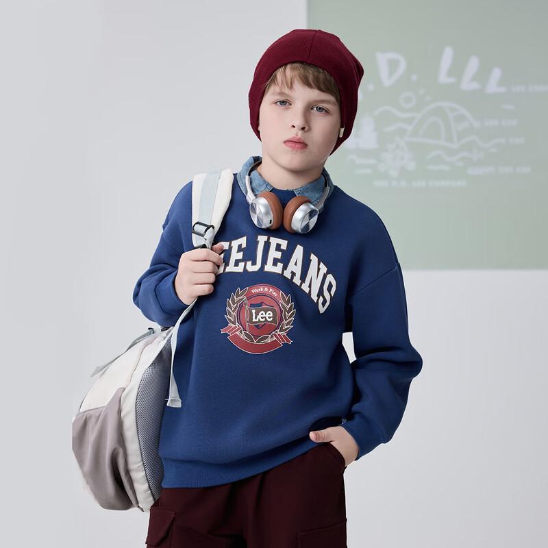 LeeKids Kids  Simple Printed Thick Crewneck Sweatshirt 140