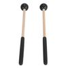 1 Pair Percussion Mallet Rubber and Maple Multifunctional Tongue Drum Mallet for Concert Black
