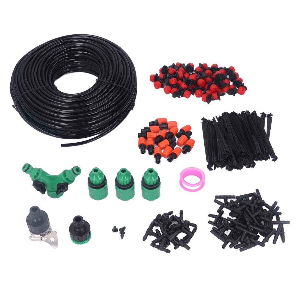 Drip Irrigation Kit 50m Tubing Adjustable Dripper Precise Watering Automatic Irrigation Set for Garden Farm Greenhouse