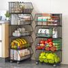 Multi-layer Floor-standing Fruit & Veggie Basket Rack for Kitchen & Home