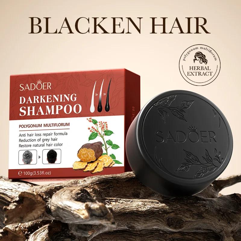 100g Polygonum Multiflorum Shampoo Seifenstück Reparatur Grau Essenz Zu Shampoo Farbe Seife He Shou Weiß Zu Schwarzem Haar Handgemachte Seifen
