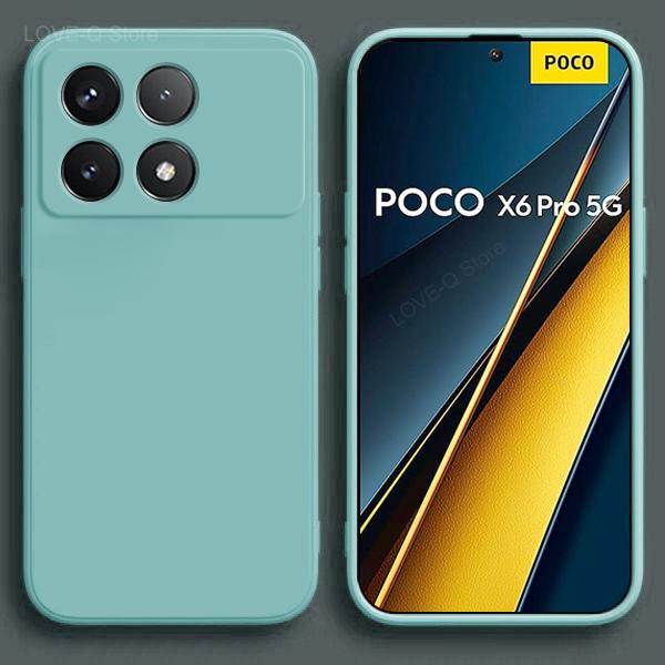 Pro Poco X6 Pro Pouzdro Tekuté Silikonové Pouzdro na Telefon Pro Xiaomi Poco X6 Pro 5G Měkký Kryt