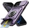 Case For iPhone 17 16 15 14 Pro Max 16 Plus Magnetic Rotated Ring Kickstand Heavy Duty Drop Protection Wallet Cover Funda Capa