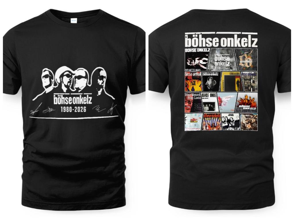 2026 Summer Hot Sale Bhse OnkelzSeitein Bhse Onkelz 46 Years Tour T Shirt Unisex Vintage Top Breathable Streetwear Casual Tee