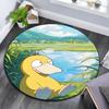 Psyduck Pattern Round rug,Carpet Rug for Living Room Bedroom Playroom ,Non-slip Floor Mat,Holiday Gifts and Birthday Gifts.