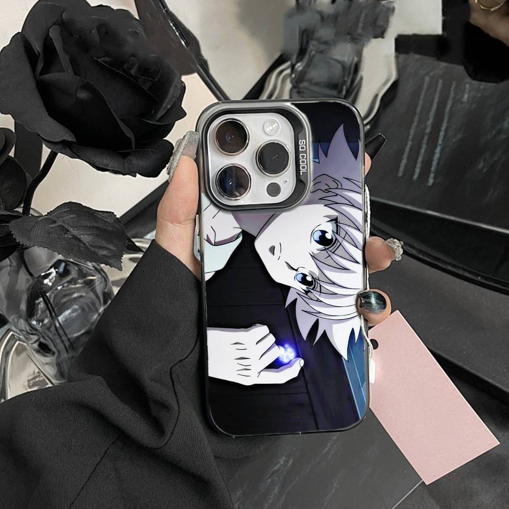G-Killua Zoldyck K-Hunter X Hunter Phone Case For iPhone 17,16,15,14,13,12,Pro MAX Black Matte Shockproof Cover