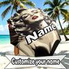 Personalisierter Marilyn Monroe Regenschirm mit individuellem Namen, Automatisches Öffnen und Schließen, Stabiler 8-Speichen-Rahmen, Für Pendeln, Camping, Wandern, Geburtstagsgeschenk