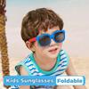 Fashion Kids Folding Sunglassess New Ultralight Candy Color Children Sun Glasses Portable Square Frame Eyewear For Girls Boy