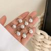 10Pcs White Small Pearl Buckle Hairpins for Women Girl Retro Simple Braided Bride Hair Buckles Side Clips Hair Style Accessories