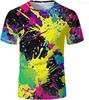 Color Splash Tinte Tropfen Bunt 3D Gedrucktes T-Shirt Herren Damen Sommer Lässig Kurzärmeliges T-Shirt Neue Mode Kinder O-Ausschnitt T-Shirts Tops