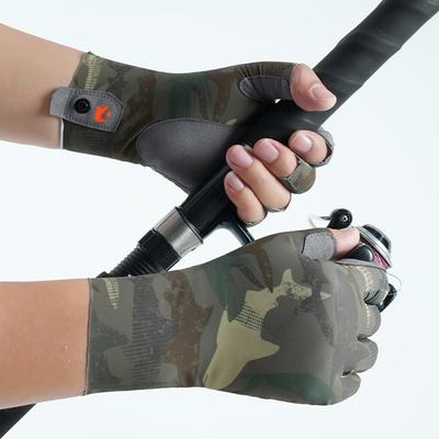 Fingerlose Angelhandschuhe aus Eisseide, rutschfest, atmungsaktiv, Sonnenschutzhandschuhe
