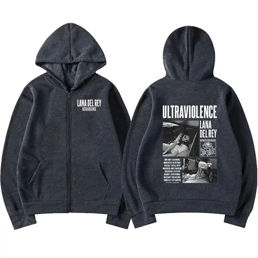 Lana Del Rey Unisex Retro Mikina na zip 2023 - Hip Hop Pulovr