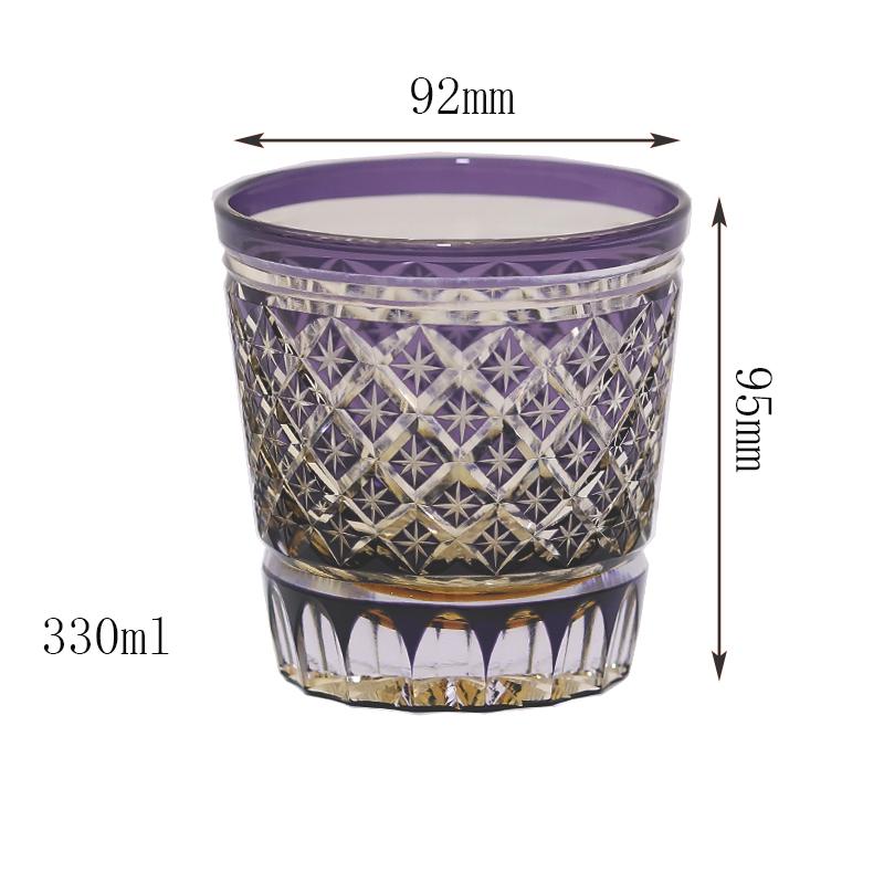 11 Oz Luxury Handcrafted Edo Kiriko Whiskey Glasses