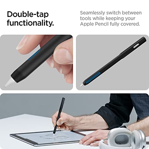 Spigen Pencil Case, Stylus Cover, Compatible with Apple Pencil (2nd Generation), ACS05763 (Black)