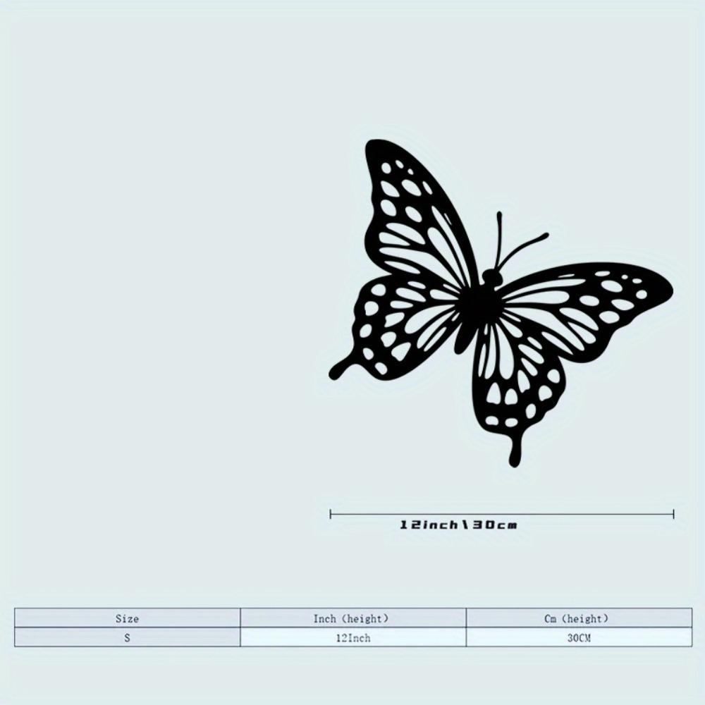 

1pc Vintage Butterfly Iron Wall Art, Garden Fence Statue Mural, Spring Festival Decor, Weather Resistant Gift for Butterfly Lovers Size/S 30cm/12inch