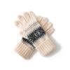 Cashmere New Vintage Jacquard Warm Cycling Windproof Knitted Five Finger Gloves for Both Men and Women