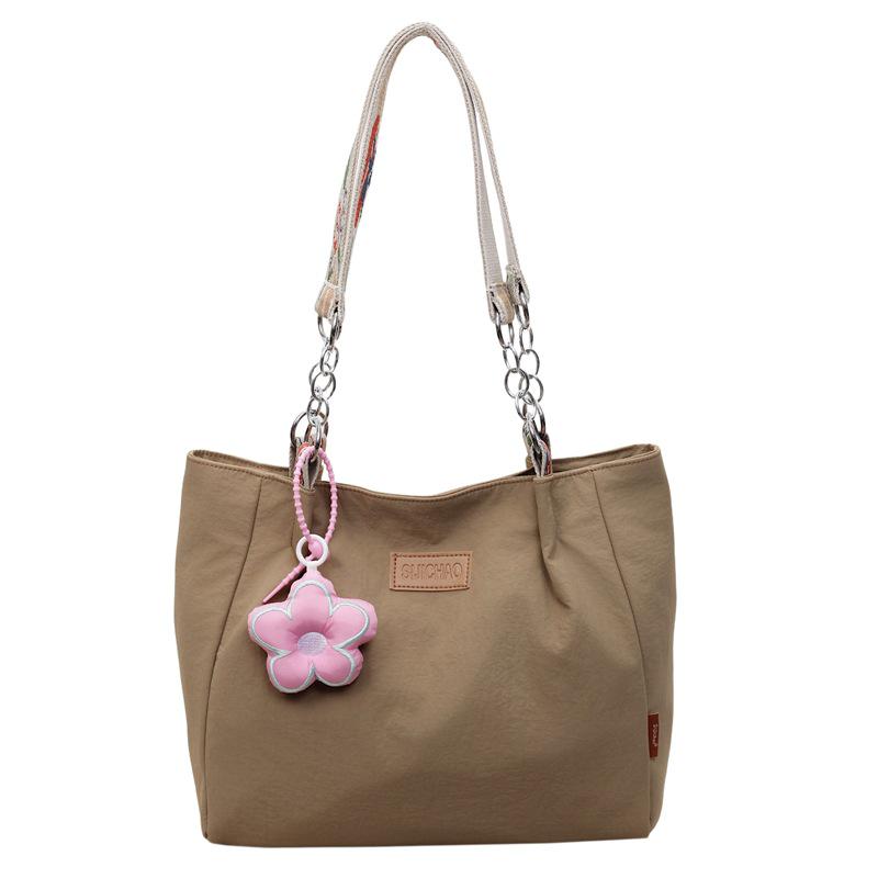Large Capacity Versatile Tote - Casual Shoulder Bag with Niche Design хаки