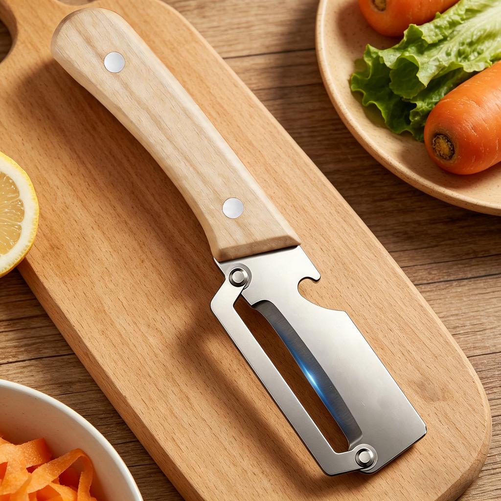 1/3/5/10pcs Stainless Steel Peeler with Wooden Handle for Peeling and Slicing Fruits and Vegetables Durable and Smooth Operation