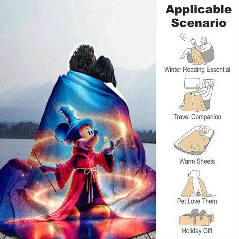 1pc Mickey Printing Blanket - Soft, All-Season Throw for Living Room, Bedroom,Personalized Gift with Adorable Cartoon Design