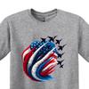 Fighter Jets 4th of July Shirt, American Flag Tee