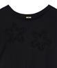 PEACE MAKER Flower Off-Shoulder Waffle Ls (Black)