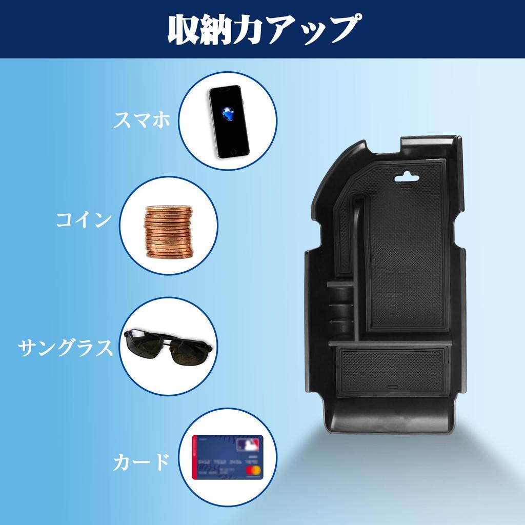 RUIYA Toyota Camry 10. Generation Konsolenzubehör Camry 70 Konsole Autoaufbewahrung Camry 70 Serie Mitte Innenraum Armlehnenbox mit Gummimatte (70