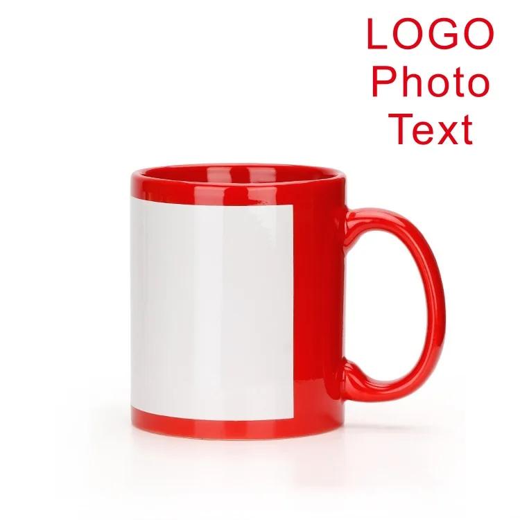 Personalised Your Photo Mug, Custom NAME IMAGE TEXT Cup,Customize Coffee Mugs, Tea Cups, Mothers day, Wedding Surprised gift красный