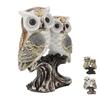 Фігурка сови зі смоли, реалістична художня декоративна стояча статуя сови, орнамент для садової вітальні 