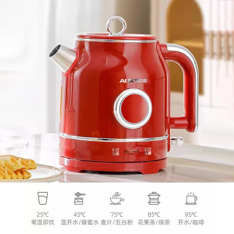 AUX Electric Kettle for Tea and Coffee, BPA-Free, Fast Boiling, Auto Shut-Off, Boil-Dry Protection, Water Level Indicator, 1.3 Liter