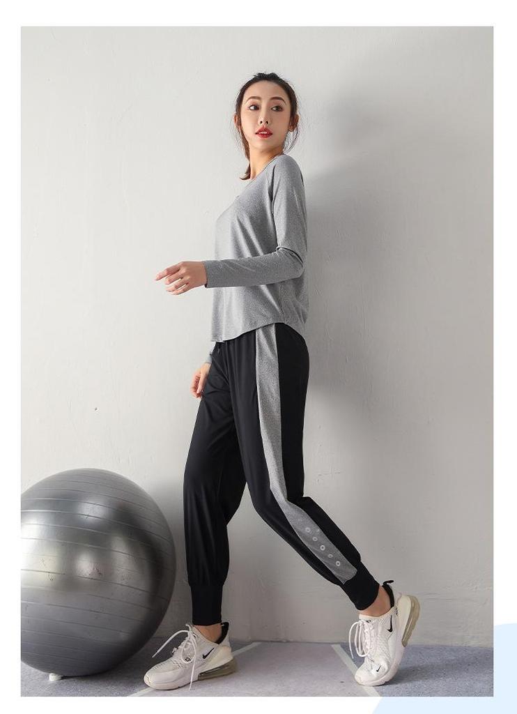 2023 Spring/Fall Quick-Dry Loose Long Sleeve Sports T-shirt for Yoga & Running