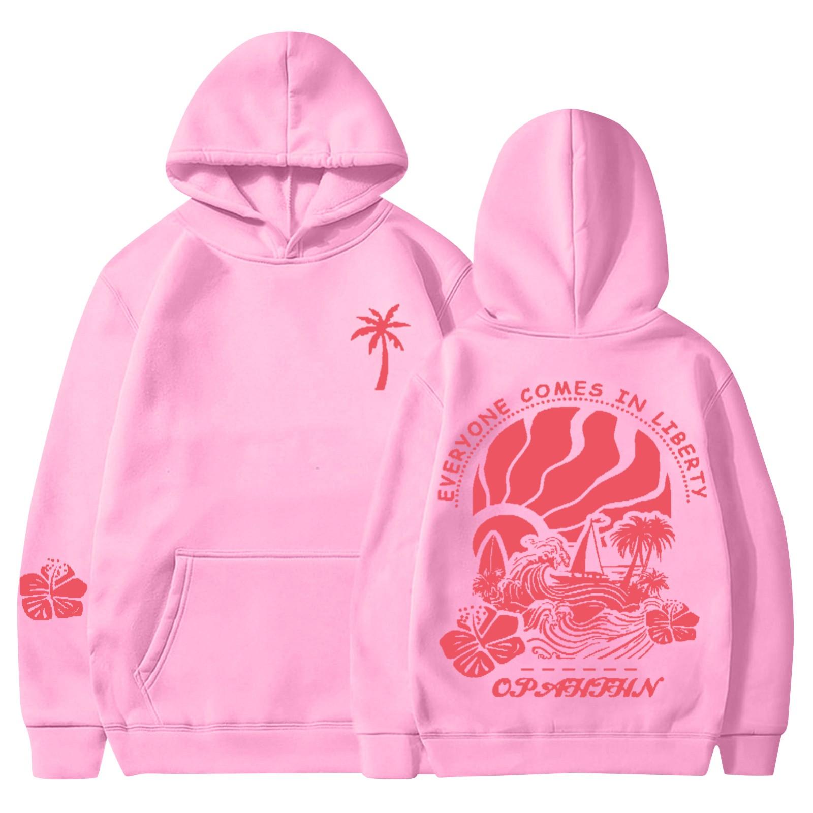

Women s Fashionable Daily Versatile Casual Hooded Sweatshirt, Daily Long Sleeved Patch Top Sweatshirt M рожевий