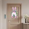 Wall Hanging Easter Bunny Wreath Accessory 3pcs Cute Rabbit Wreath Attachment for Festival Front Door Decor Window Holiday