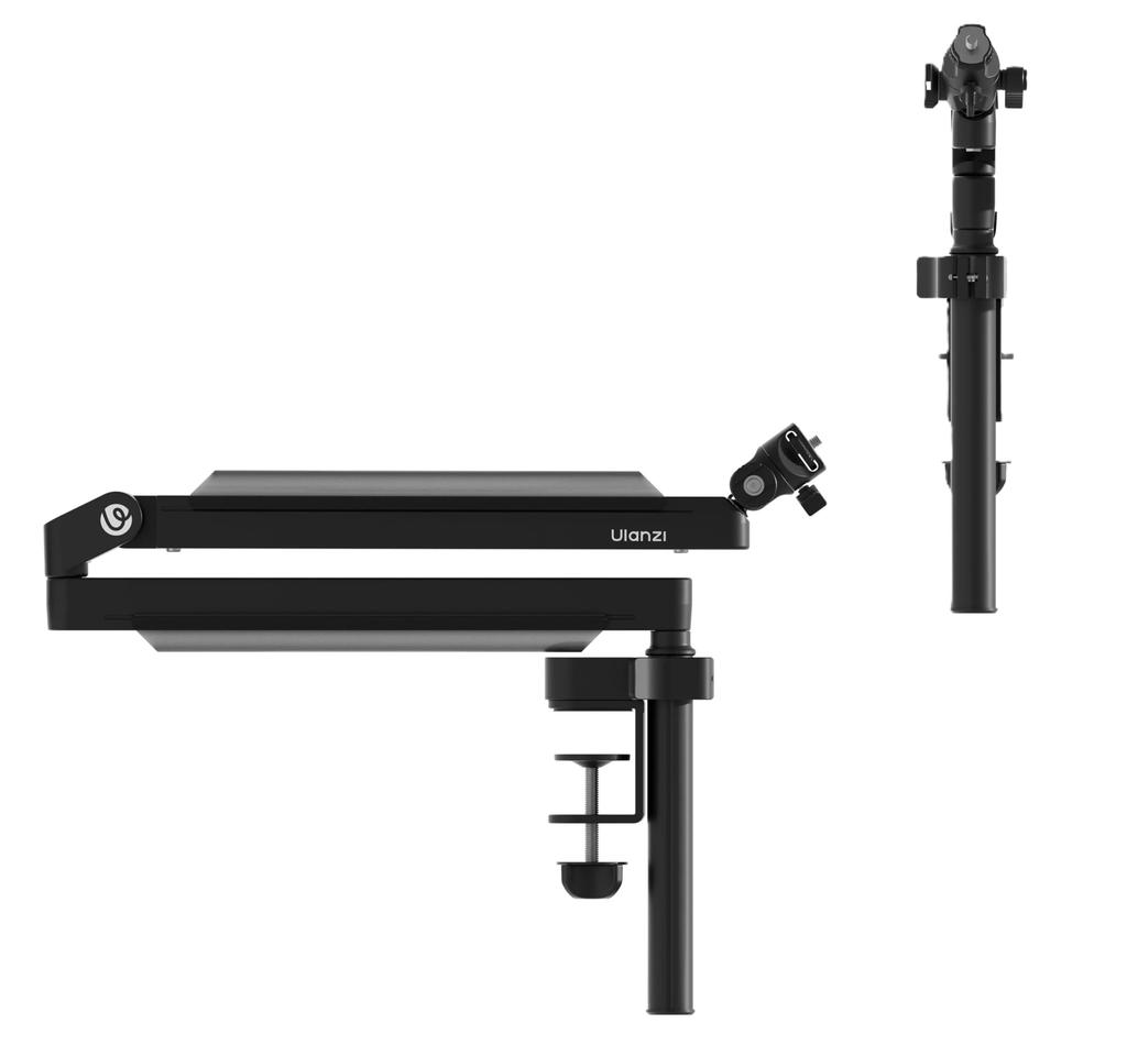 Ulanzi ZJ05 Microphone Boom Desktop Desk Angle Microphone Adapter Cable Aluminum Suitable for Condenser Ideal for Remote and Video Load Capacity