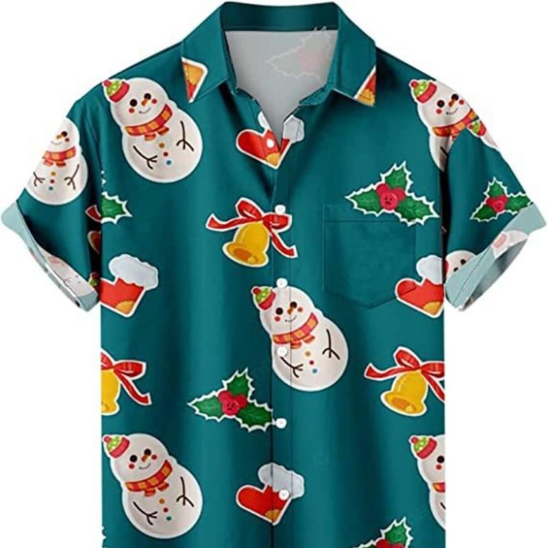 Рождественская коллекция мужская повседневная 3D цифровая печать весна/лето короткая — фото 9