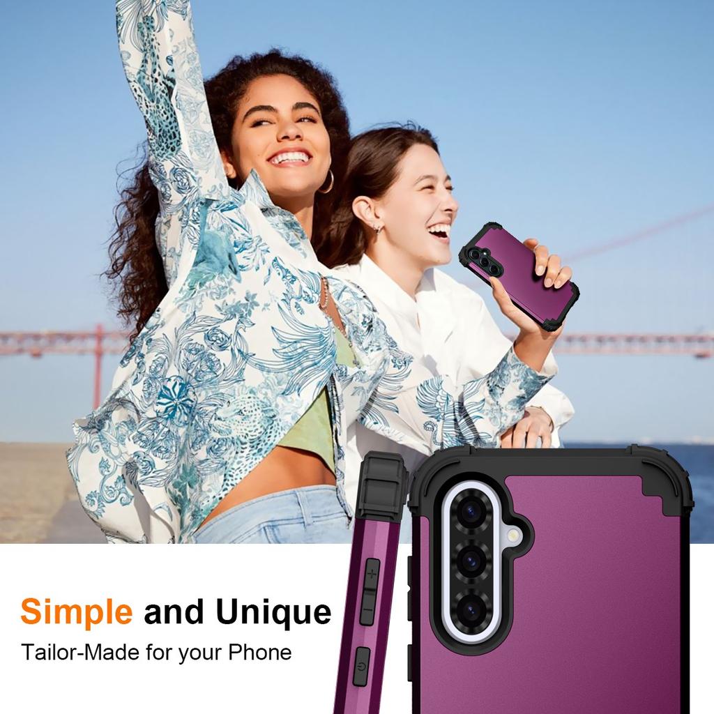 3 in  1 Heavy Duty Armor Shockproof Case For Samsung Galaxy A15 A25 A35 A55 A16 A26 A36 A56 A17 A37 A57 5G TPU Plastic Cover